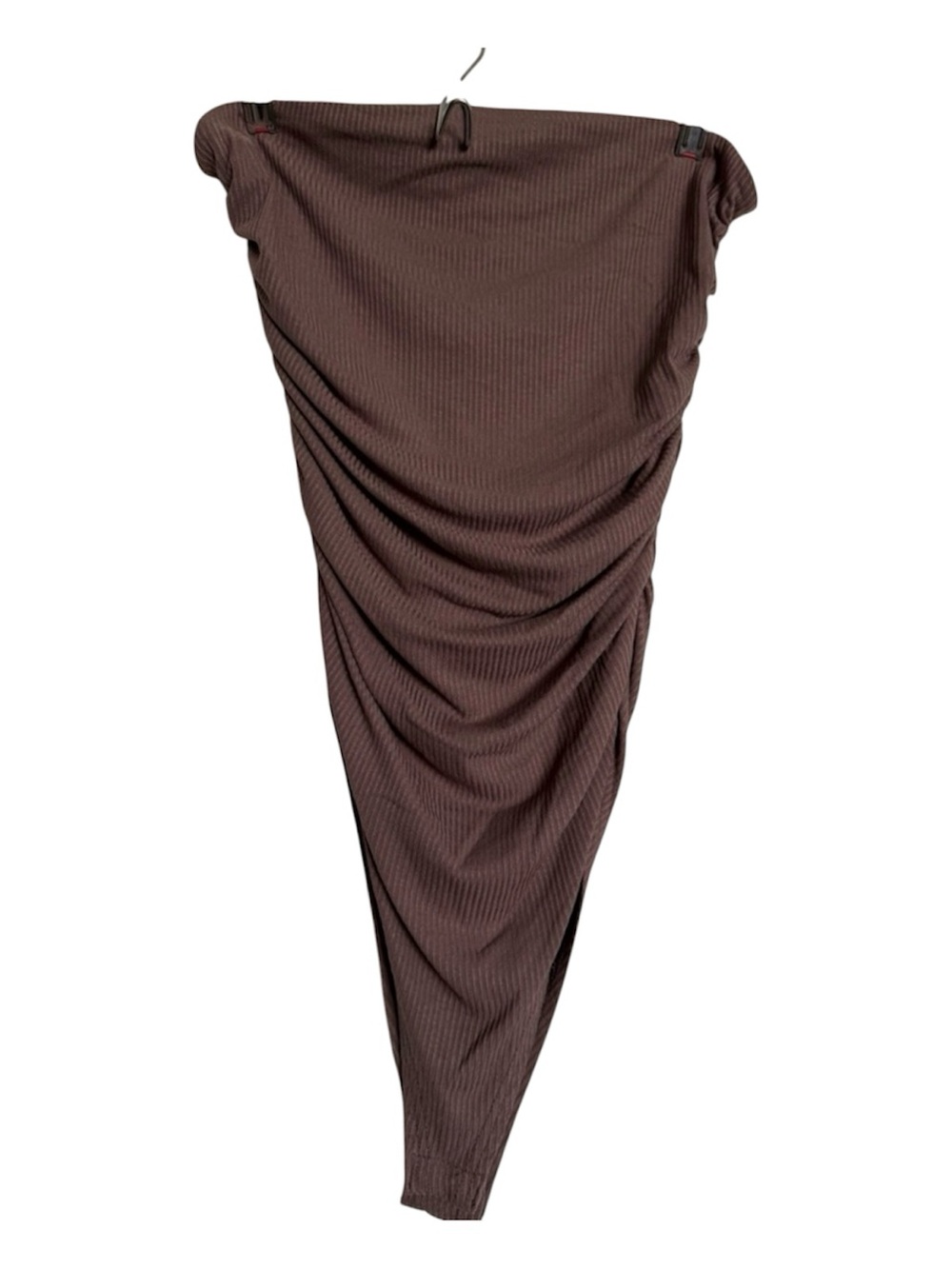 SNDYS Ribbed Ruched Women’s Bodysuit Brown - New With Tags - US 6 - Picture 2 of 3